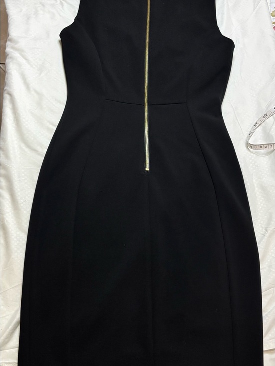 Calvin Klein Black Sheath Dress Sz 2 Knee Length Office Minimalist 90s cbk Women - Picture 6 of 16